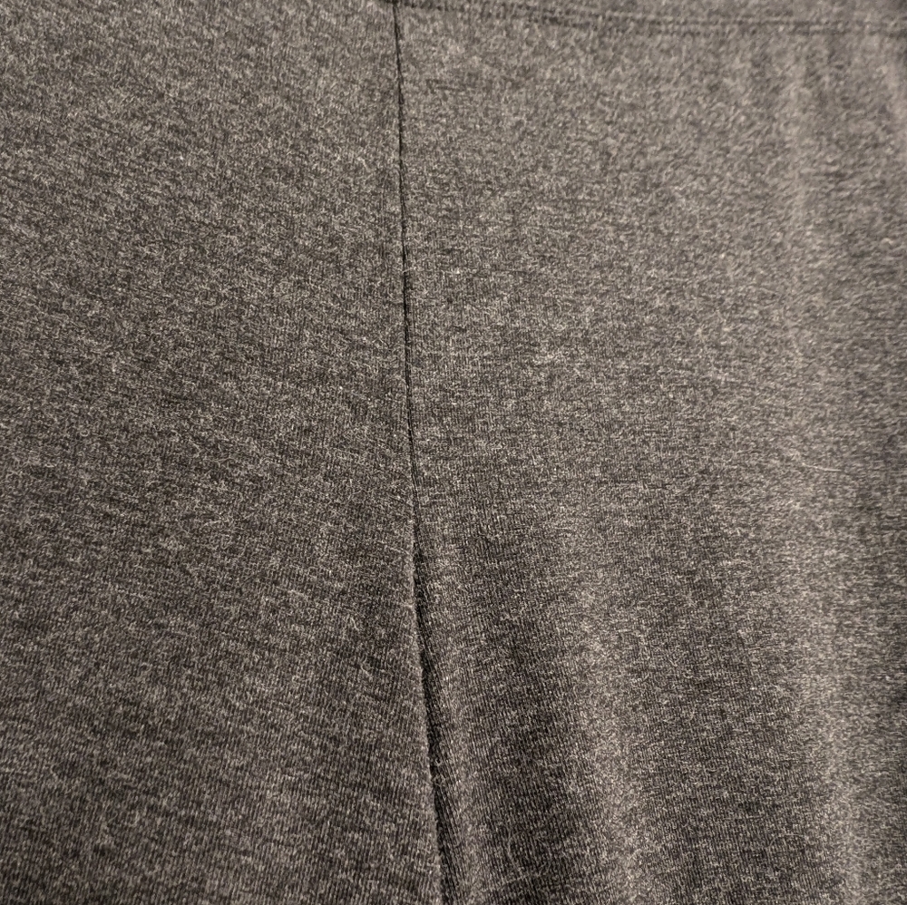 Eileen Fisher Wide Leg Pants Pull On Viscose Heathered Grey Stretch Jersey Sz PS - Picture 5 of 9